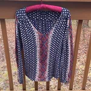 Lucky brand cotton blend blue top